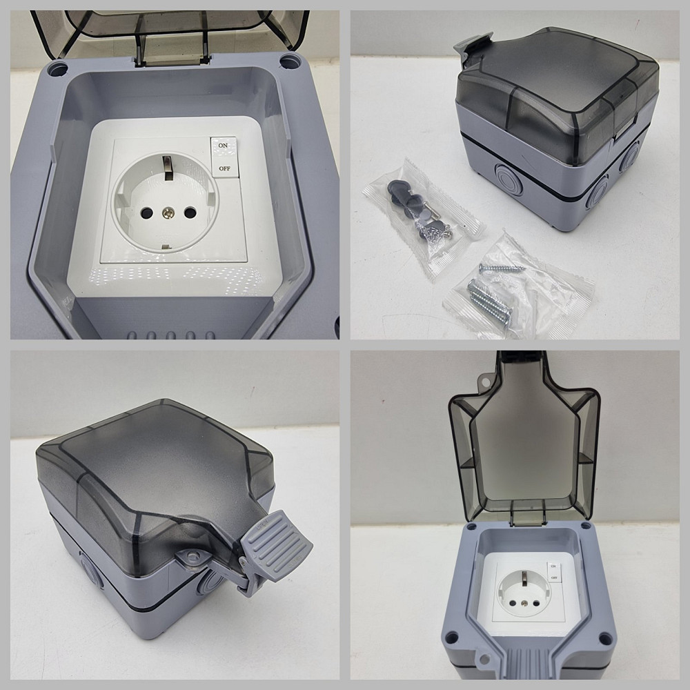 Зовнішня водонепроникна розетка з вимикачем SHYOSUCCE (товар вживаний) Луцк - изображение 2