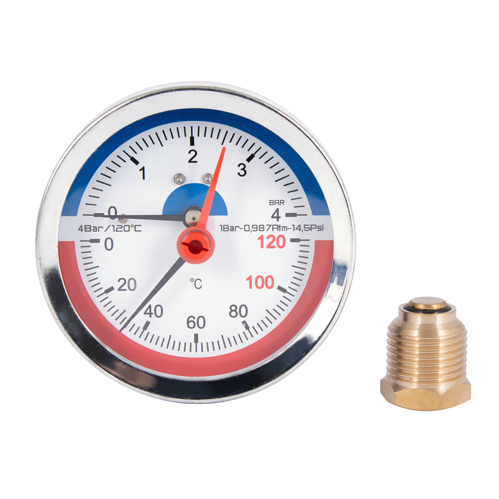 Термоманометр Thermo Alliance Standart 80 мм 1/2", заднє під'єднання SD1734B Київ - фото 3