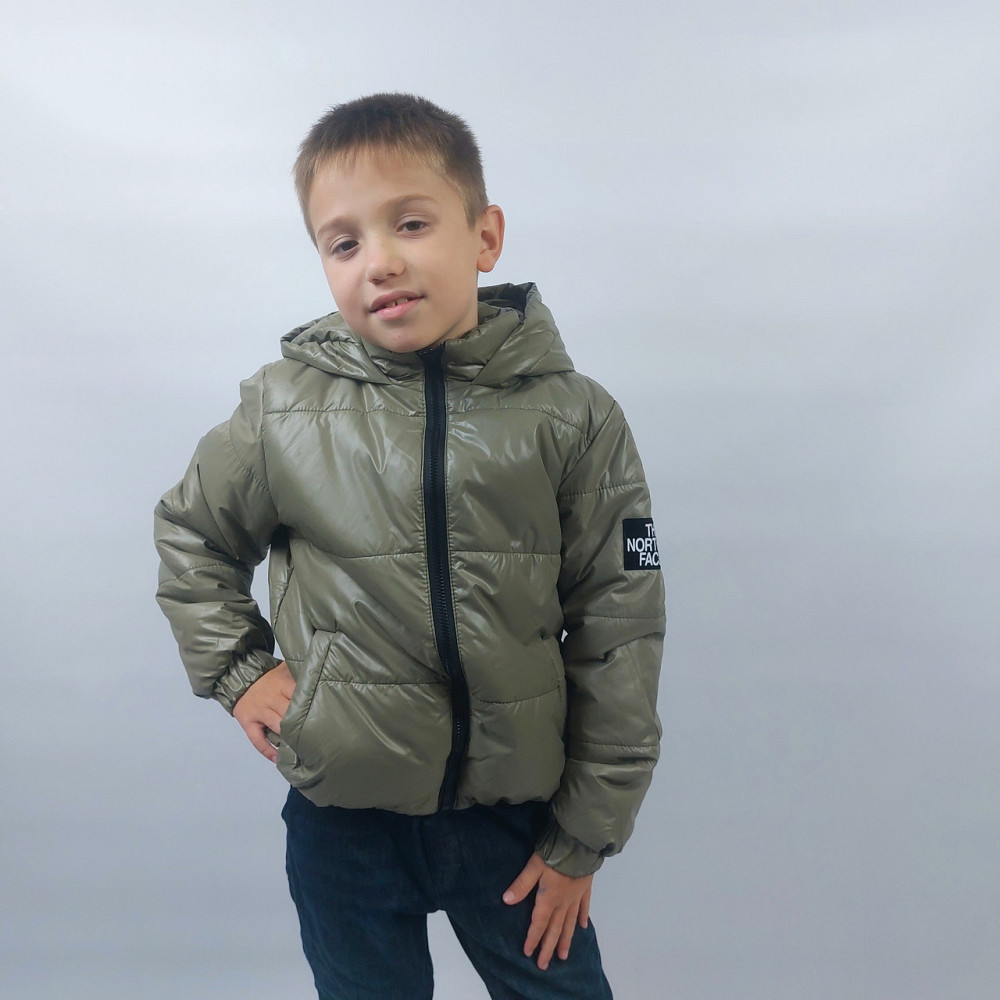 Демисезонная куртка под резинку The North Face в цвете хаки на 6,7,8 лет Николаев - изображение 4
