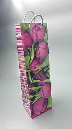 Пакет паперовий подарунковий під пляшку 12/9/36 (артBUT-31) (12 шт.) Харків