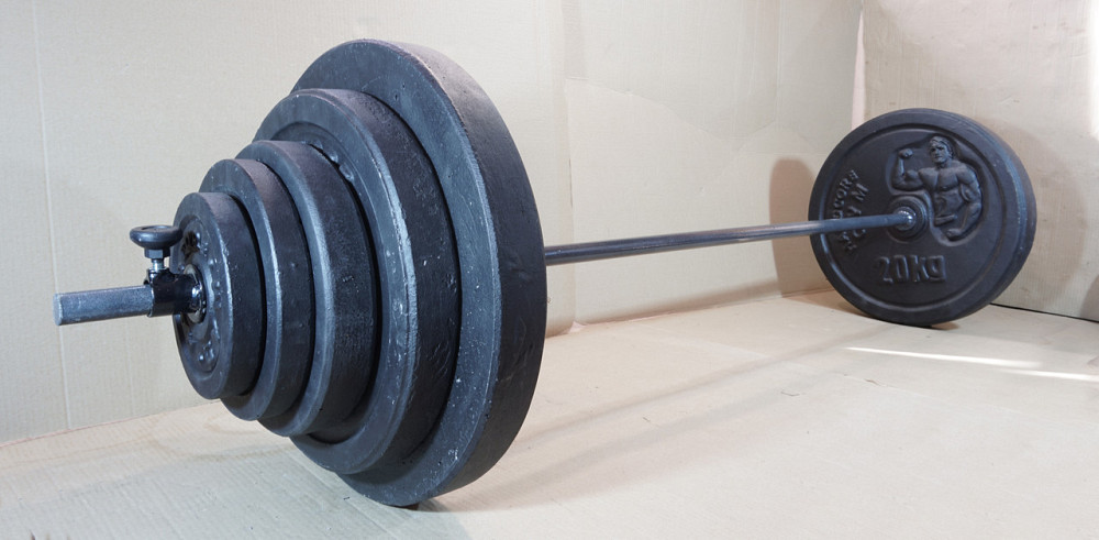 Комплект: лавка регульована для жиму зі стійками + штанга 85 кг Київ - фото 6