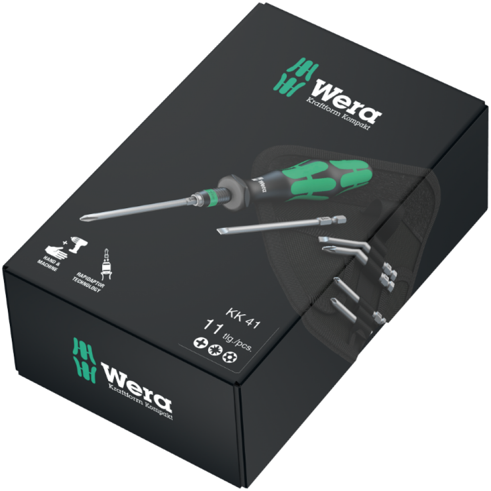 Отвертка Wera Kraftform Kompakt набор 11шт, битодержатель 1/4