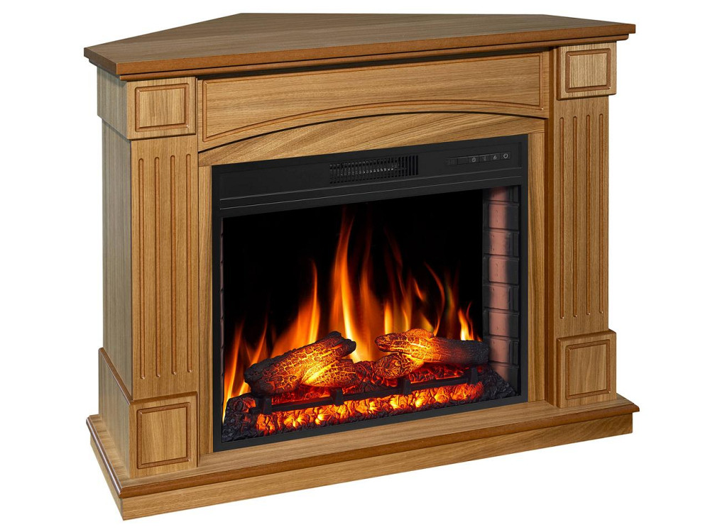 Каминокомплект универсальный 2в1 ArtiFlame Boston AF28S светлый дуб с обогревом и звуком горения огня Киев - изображение 1