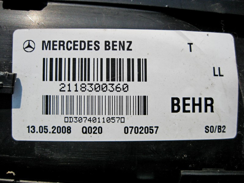 Mercedes-Benz  A2118300360 Корпус обігрівача печі E-Class W211 CLS C219 Одесса - изображение 2