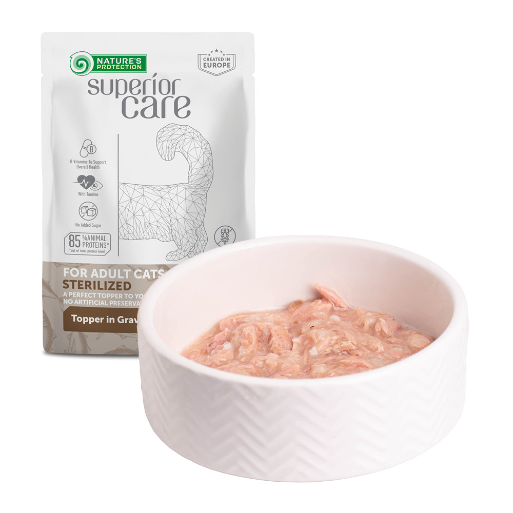 Nature's Protection Superior Care Adult Cats Sterilised Tuna Вологий корм для стерилізованих котів з тунцем, 70 г Киев - изображение 4
