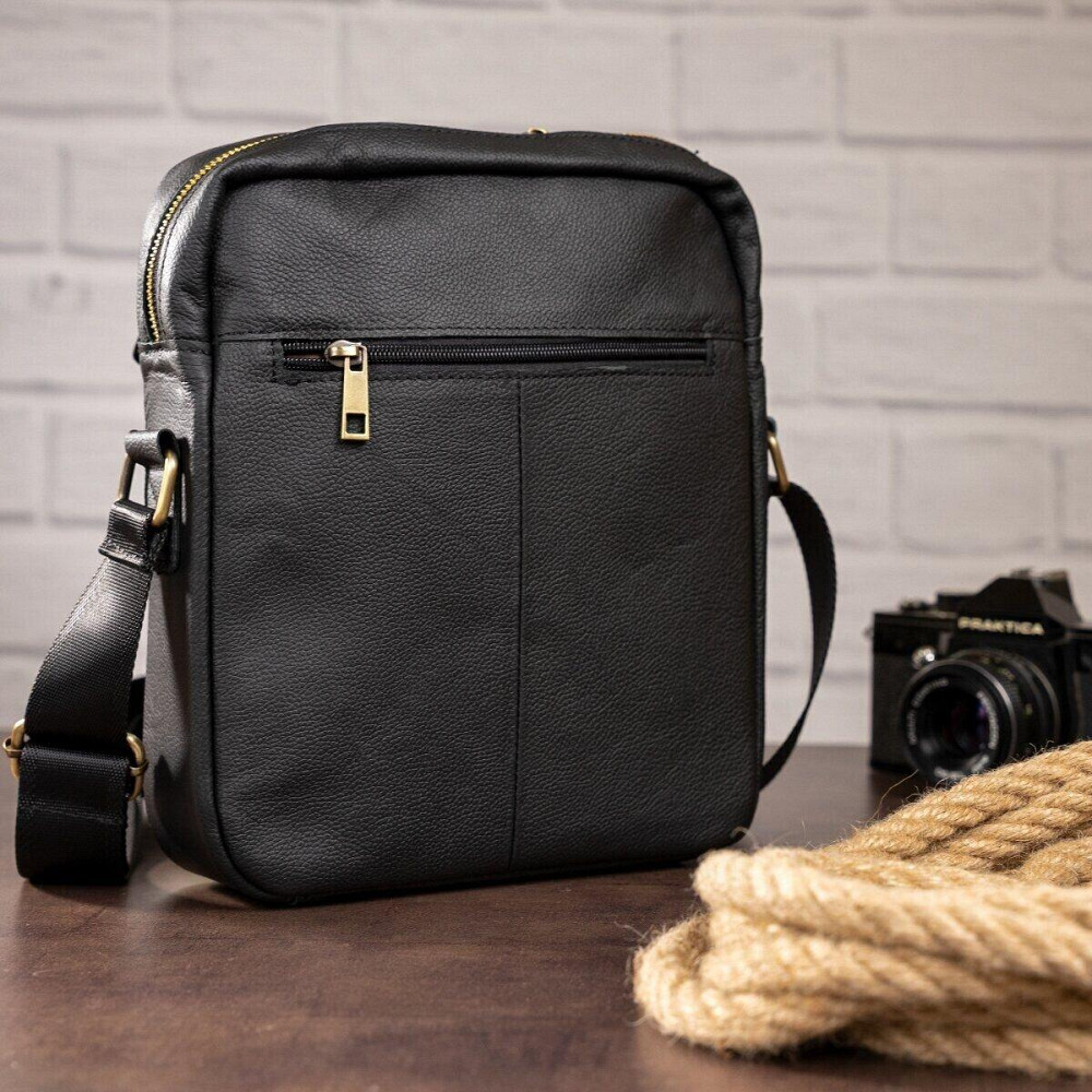 Сумка cтильная мужская Vintage 14649 Черная Киев - изображение 8