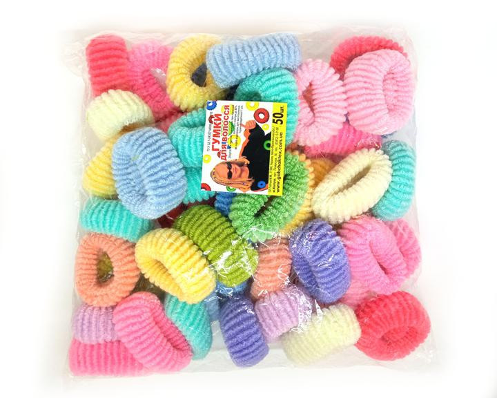 Резинка для волос махровая набор 50 шт Киев - изображение 1