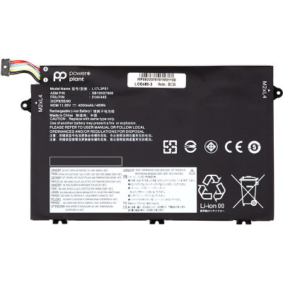 Аккумулятор для ноутбука LENOVO ThinkPad E480 (01AV445) 11.4V 4000mAh PowerPlant (NB481248) Винница - изображение 1