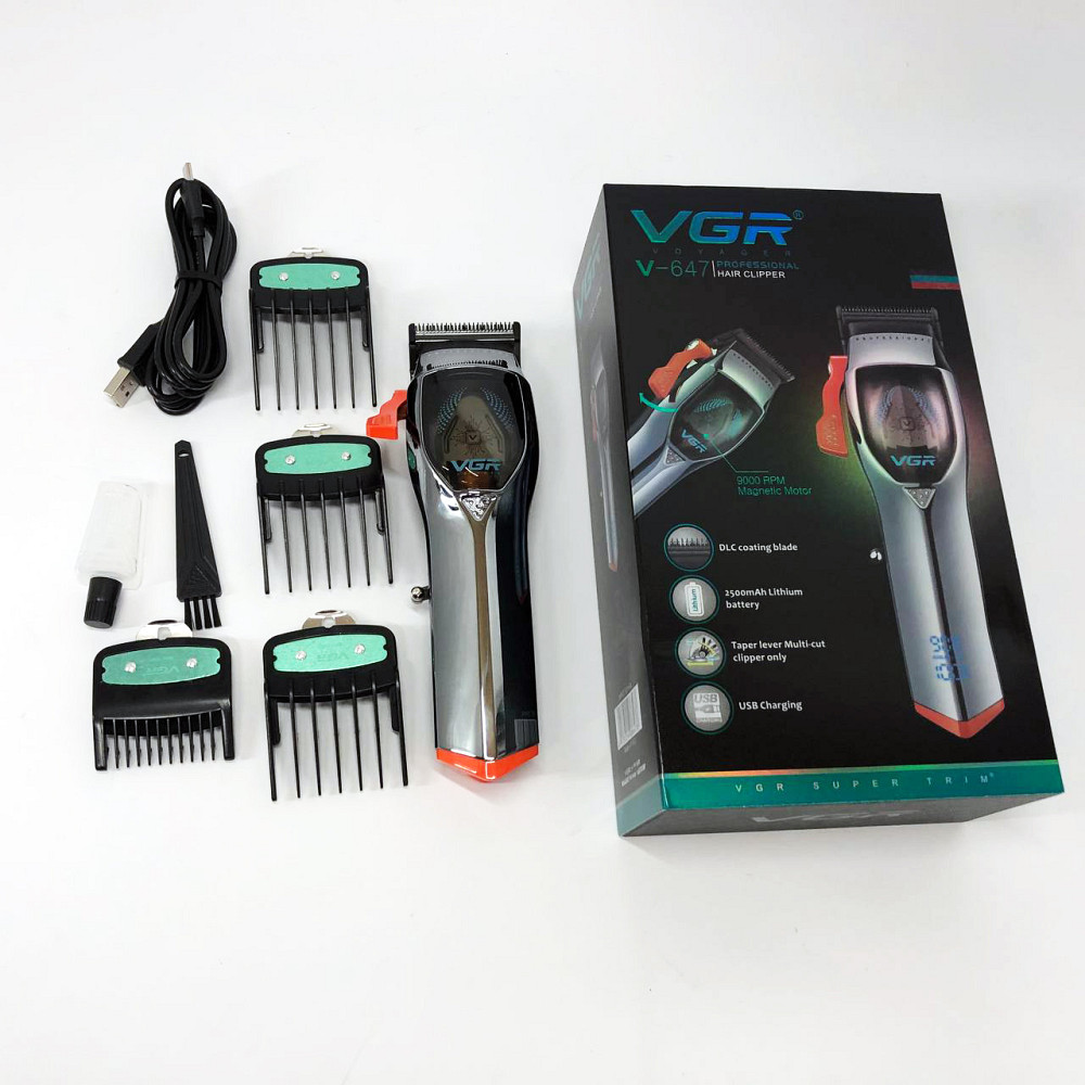 Чоловічий тример для окантовки VGR V-647, Машинка для стрижки акумуляторна Машинка стрижки від акб FX-51 Львів - фото 19