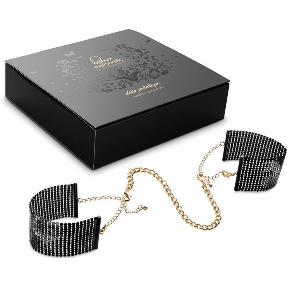 Браслеты-наручники DESIR METALLIQUE черные Bijoux Indiscrets Sex Aura Киев - изображение 3