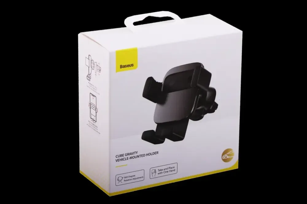 Підставка під телефон на обдувши на шарнірі Baseus Cube Gravity Вінниця - фото 3