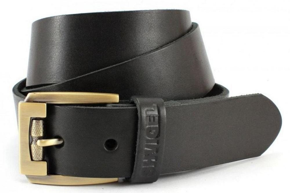 Ремень SHVIGEL кожаный 00001 Черный Киев - изображение 4