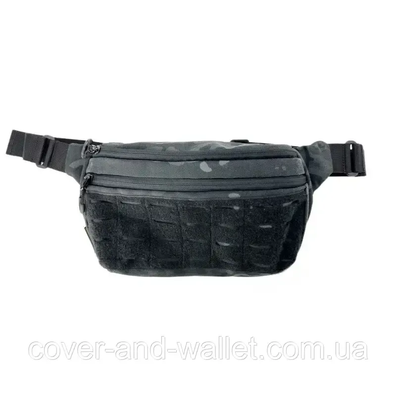 Большая тактическая сумка бананка черного цвета с велкро multicam black Киев - изображение 2