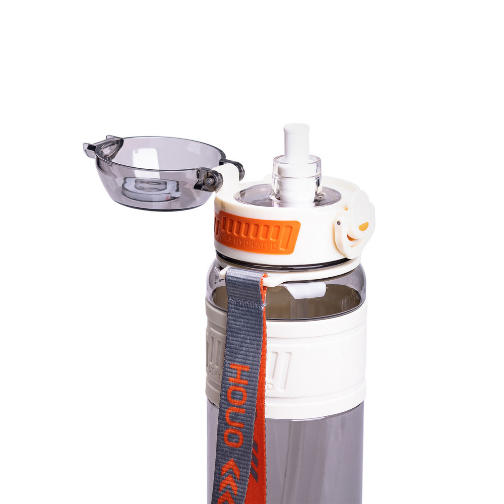 Спортивна пляшка для води Houo 1 л з фліп-кришкою біла Київ - фото 2