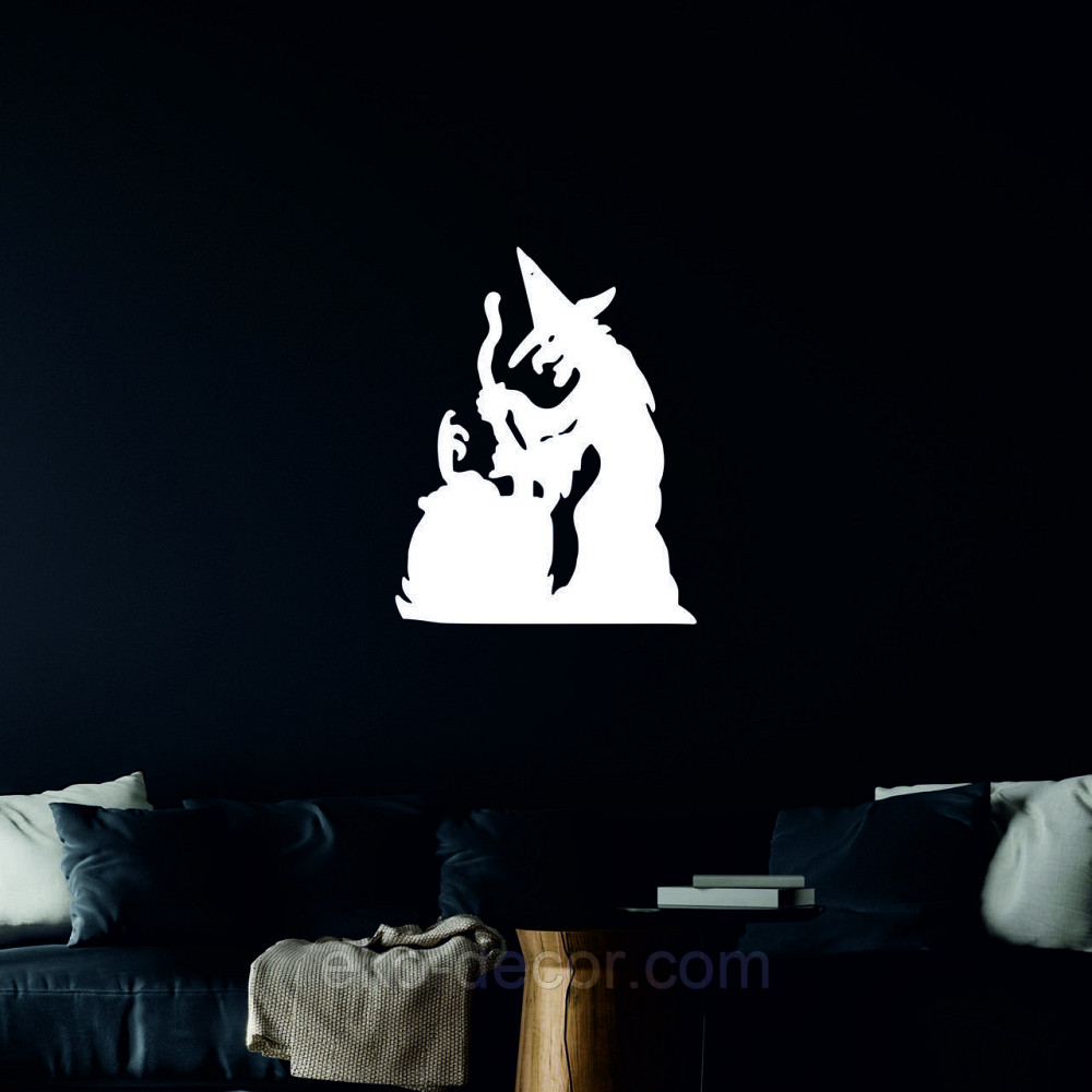 Декоративное настенное 3D Панно «Ведьма», Декор на стену с объемом 70*55 см, Белый Киев - изображение 5