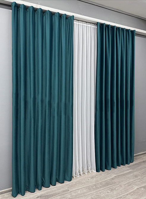 Комплект готових штор VR-Textil Оксамит (бархат) № 1662ш Мурена 100х290 см 2 шт (31-0108) Київ - фото 4