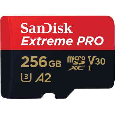Карта пам&apos;яті SanDisk 256 GB microSDXC UHS-I U3 Extreme Pro+SD Adapter (SDSQXCD-256G-GN6MA) Вінниця
