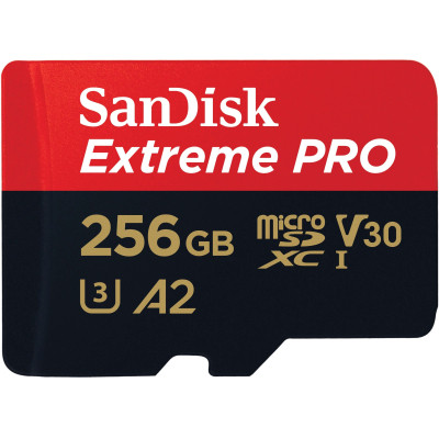 Карта памяти SanDisk 256 GB microSDXC UHS-I U3 Extreme Pro+SD Adapter (SDSQXCD-256G-GN6MA) Винница - изображение 2