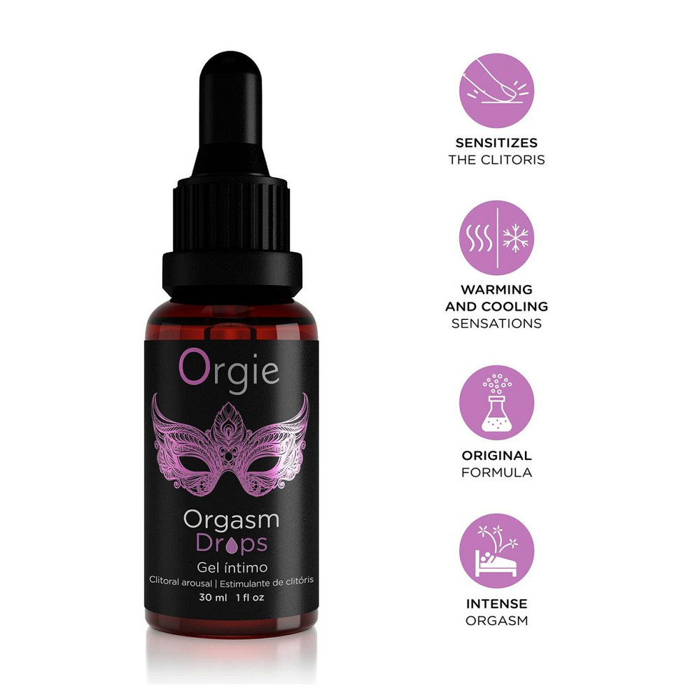 Збуджувальні краплі для клітора Orgie Orgasm Drops, 30 мл, ефект розігріву та охолодження Sex Aura Київ - фото 3