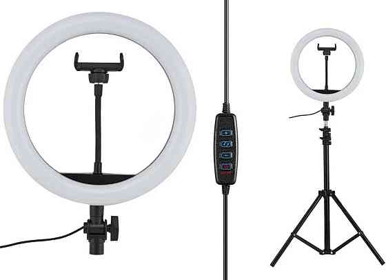 Кільцева світлодіодна LED лампа QX300, 30 см з тримачем для телефону Киев