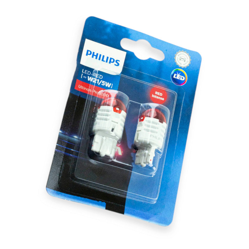 Автолампа БЦ 12-21 5 RED UltinonPro3000 PHILIPS (2шт) світлодіодна Мукачево - фото 1