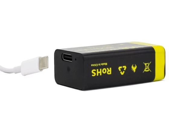 Аккумулятор Крона 850mAh 9v USB (Черный) Киев