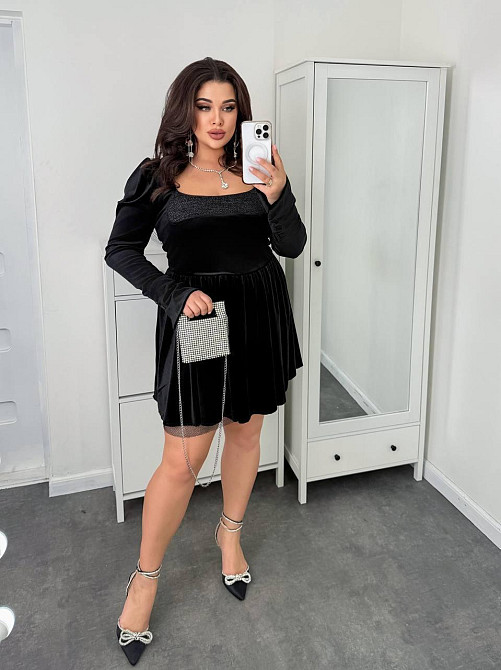 Женское праздничное элегантное корсетное платье из королевского бархата Одесса - изображение 6