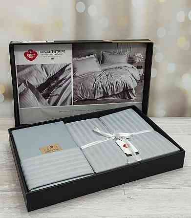 Постільна білизна у смужку (подарунковий набір) (р240х260) (Туреччина) Одеса