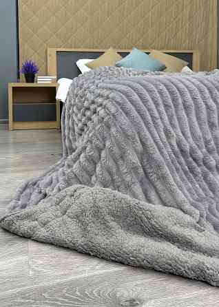 Плед 200х230 см (+-10см) на овчине 