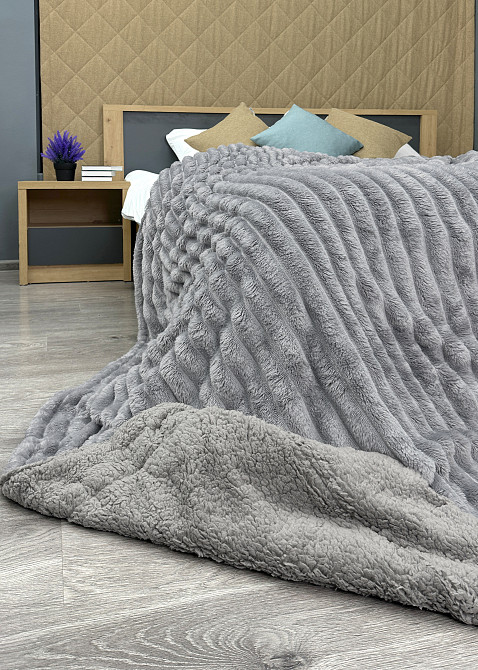 Плед 200х230 см (+-10см) на овчине 