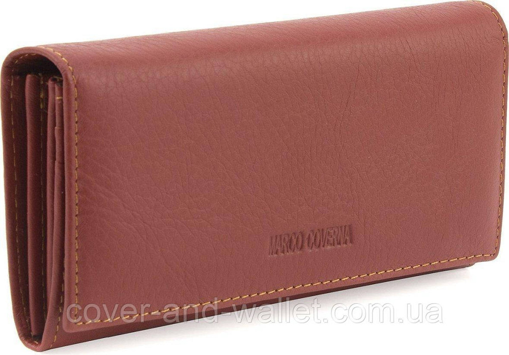 Классический женский кошелёк на магнитной застежке зеленого цвета Marco Coverna Коричневый Киев - изображение 2
