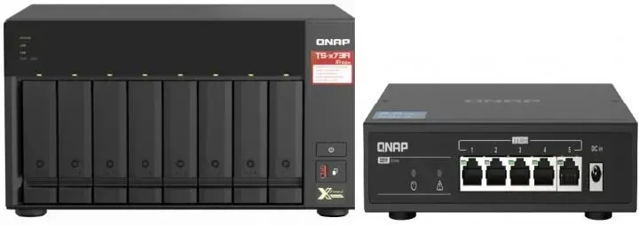 Сервер Сервер QNAP TS-873A-SW5T 8-Bay NAS, AMD Ryzen Embedded V1500B 2,2 GHz, 8GB RAM, 2x 2,5 GbE LAN, 4x USB 3.2, M.2 2280, PCIe Київ - фото 1