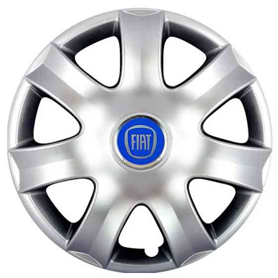 Автомобільні модельні ковпаки R15 Fiat (синій) 326 4шт, SJS, сріблясті Вінниця