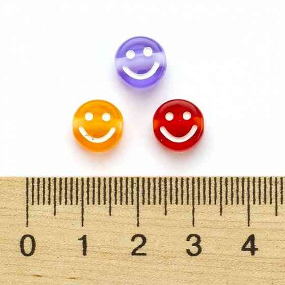 Декоративні намистинки для творчості Смайлики Будинок Бусин УТ100028626 в упаковці 70 шт Вінниця