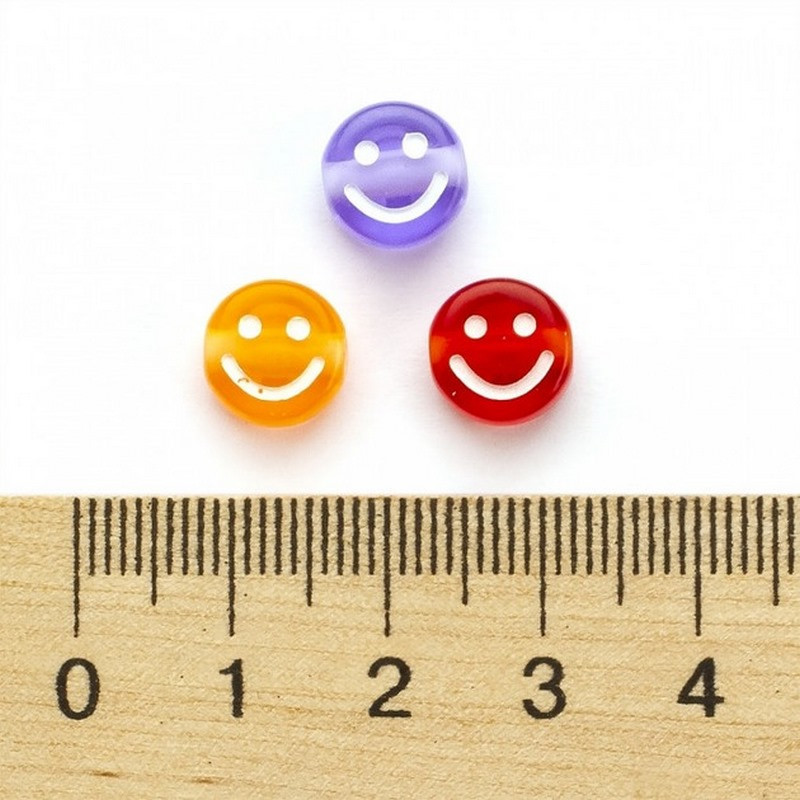 Декоративні намистинки для творчості Смайлики Будинок Бусин УТ100028626 в упаковці 70 шт Вінниця - фото 4