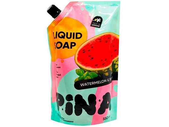 Мило рідке 550мл дой-пак Watermelon and basil ТМ PINA Київ