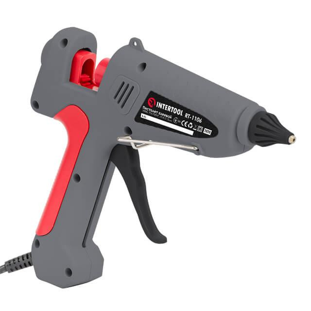Пістолет клейовий 100(300) Вт, 215-230°C, під стрижні 10,8-11,5 мм, 13-30 г/хв INTERTOOL RT-1106 Київ - фото 3