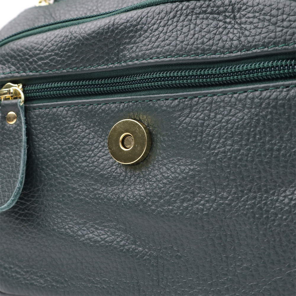 Повсякденна жіноча сумка з натуральної шкіри Vintage 22970 Зелений Київ - фото 6