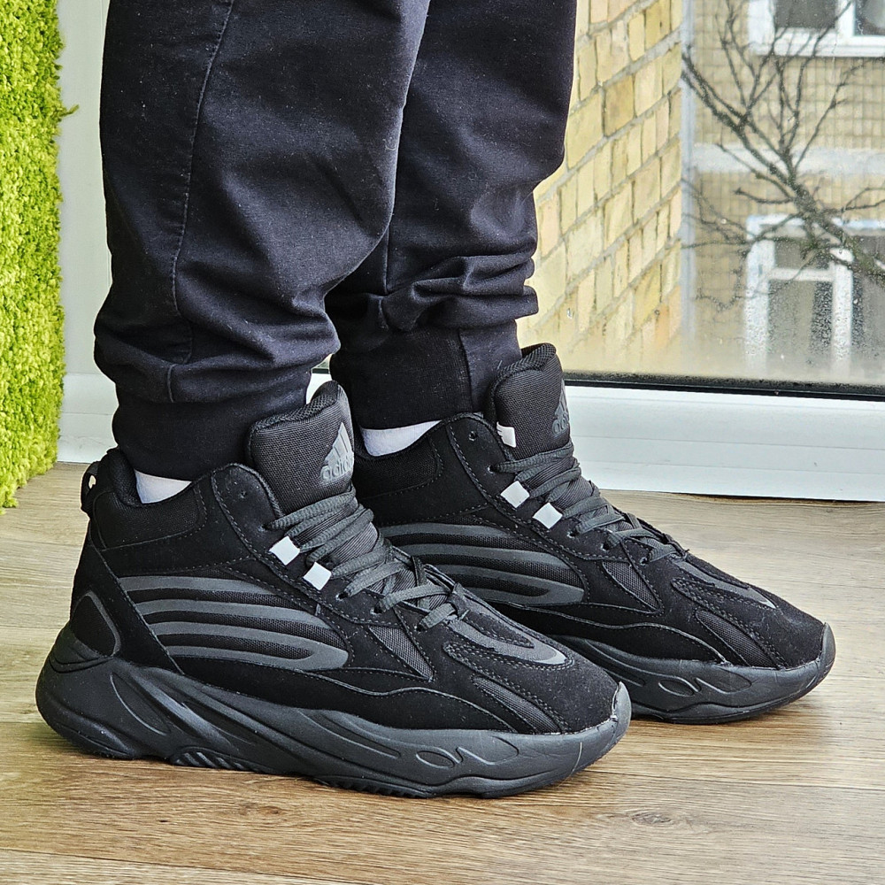 Зимові високі Кросівки Adidas 700 Чорні з Хухом Чоловічі Черевi Черевики Адідас (розміри: 41,42,43,44,45,46) - 90-1 Дніпро - фото 8