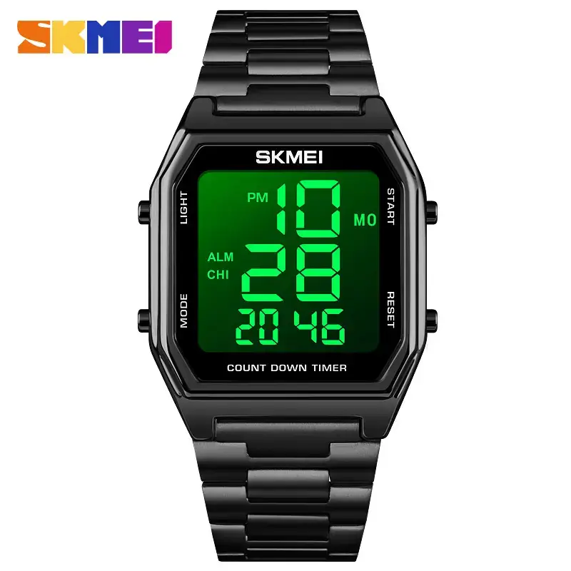 Чоловічий наручний годинник Skmei 1735 (Чорний з чорним циферблатом Київ - фото 2