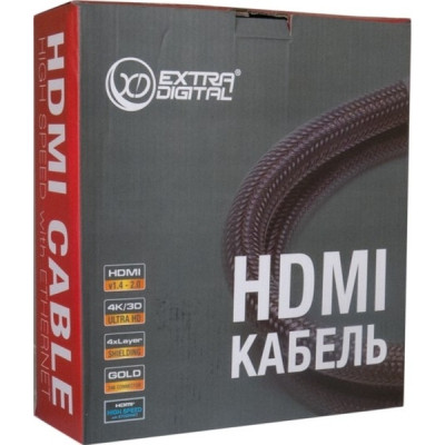 Кабель мультимедийный HDMI to HDMI 10.0m V2.0 4Kx2K Extradigital (KBH1881) Винница - изображение 4