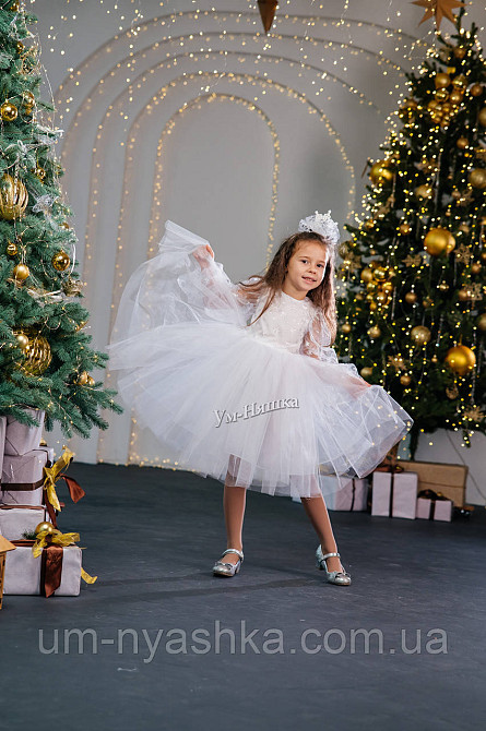 Платье Снежинка нарядное белое платье со снежинками Кривой Рог - изображение 4