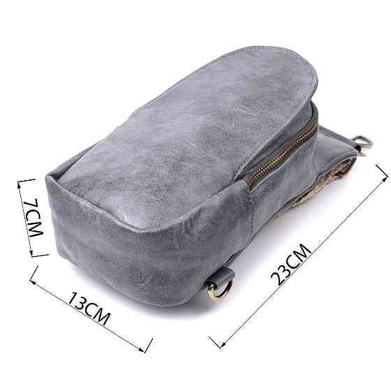 Модна сумка через плече в модному кольорі з екошкіри Vintage 22792 Сірий Київ