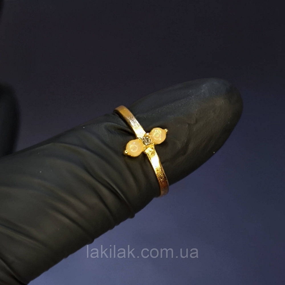 Каблучка #26 для фото нігтів (манікюру) колір золото Херсон - изображение 1