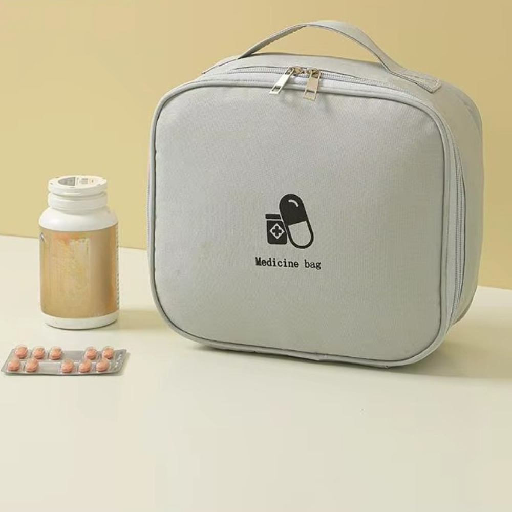 Сумка-аптечка дорожня для медикаментів в подорож, таблетниця портативна для ліків, сіра Кам'янець-Подільський - фото 1