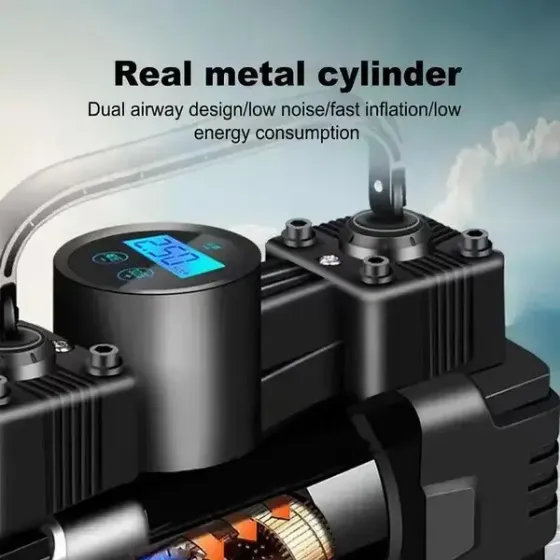 Портативный автомобильный компрессор с дисплеем и питанием от прикуривателя Air pump XL-1025 Коломыя