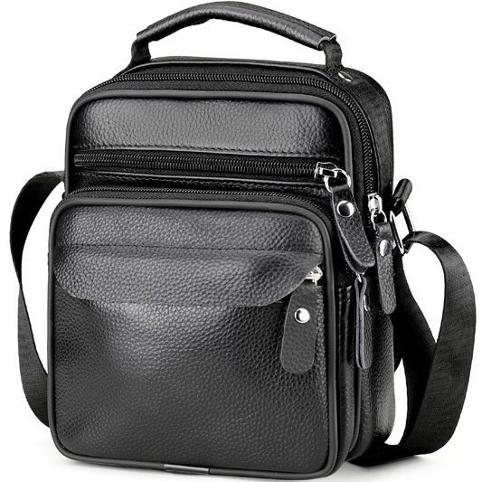 Сумка мессенджер черная мужская из кожи через плечо Киев - изображение 3