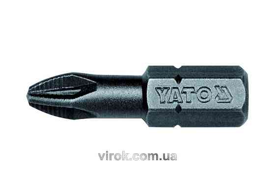 Насадка викруткова YATO : "Pozidriv" PZ2 x 25 мм. HEX 1/4". 50 (Уп/Шт.) [20/40] Одеса