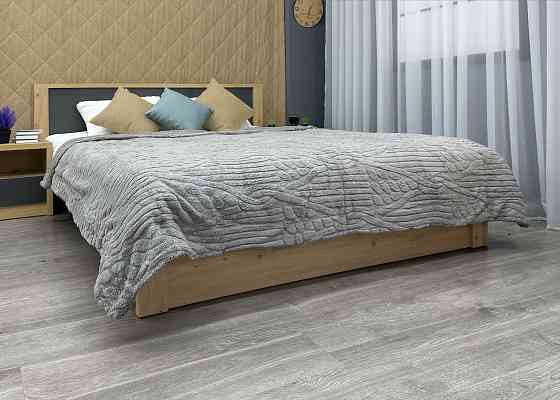 Плед 200х230 см (+-10см) на овчині "Косичка" колір світло-сірий (87-309) Київ