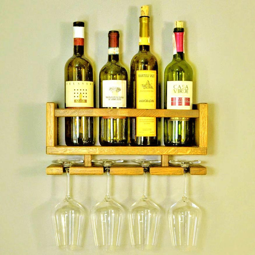 Настенная винная полка 